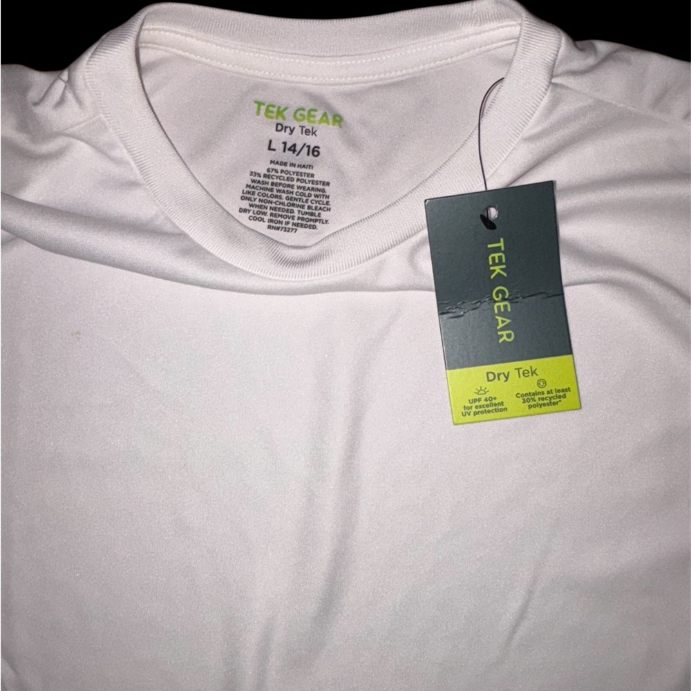 Tek Gear Kids White Short Sleeve Tee